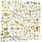 JSTHHTT 200 Pièces Breloques Charms Pendentifs, Mixte Charms Pendentifs, Accessoires de Bracelet Pendentif, Creation Bijoux, Petits Pendentifs, pour la Fabrication de Bijoux DIY (Or et Argent)