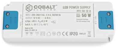 PFV Konstantspannungs-LED-Netzteil 50W, 12V | IP20 Schutzart | Kompakt, Effizient & Sicher, Trafo für LED-Beleuchtung
