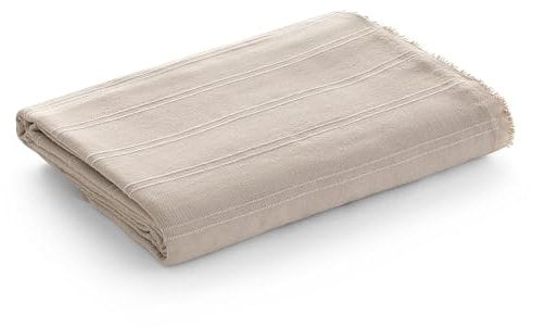 GAMUSI Copriletto multiuso ecru - copriletto leggero e resistente, protezione per divano, letto e poltrona, coperta decorativa moderna, 180 x 140 cm, pietra