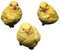 CIMAXIC 3 Stück Mini Entzückende Figur Hühnerornamente Miniaturen Gartenwandverzierungen Im Freien Gras Künstlich Tiere Matschig Robin Figuren Hühner Plüsch Harz Yellow
