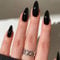 24PCS Black Press On Nails Almond - Long False Nails with Salon-Quality Gloss, Strong Adhesion & Secure Fit, Instant DIY Manicure, Reusable Nail Set for Women