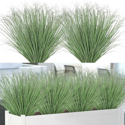Betylifoy Plantes Artificielles d'Extérieur 20PCS Arbustes Verts Artificiels Plante d'herbe de Blé Artificielle Tiges de Verdure Artificielle pour Jardinière Décoration de Jardin (20, Vert Clair)