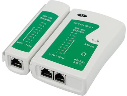 Updated Network Cable Tester, LAN Cable Test Support POE Network Cable Tool for RJ45/RJ11/RJ12/CAT5/CAT6/UTP - Portable LAN Line Tool for Engineers (Green)