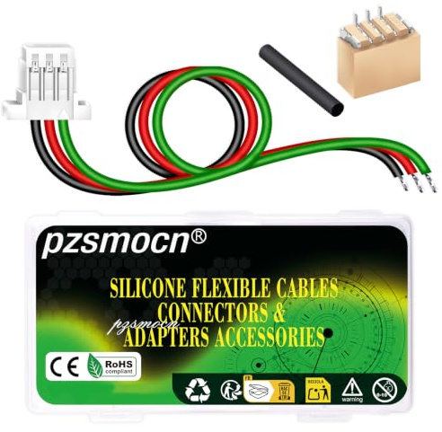 pzsmocn 15 Sets/60 Pcs Mini Micro JST-SH-SMD-HHR 1.0mm 3-Pin Connector Kit | Premium Automotive Wiring, Heavy Duty Terminals, Reliable Circuit Board, High Temperature Housing, Easy Project Assembly