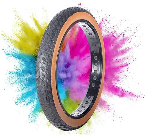 YUMEIGE 26x4 Fatbike-Reifen mit Straßenprofil | 26x4,0 Fat Tire Brown Wall Design | 26 x 4,0 Fat Snow Tire for Elektrofahrräder, Mountainbike-Reifen | 60TPI 30PSI