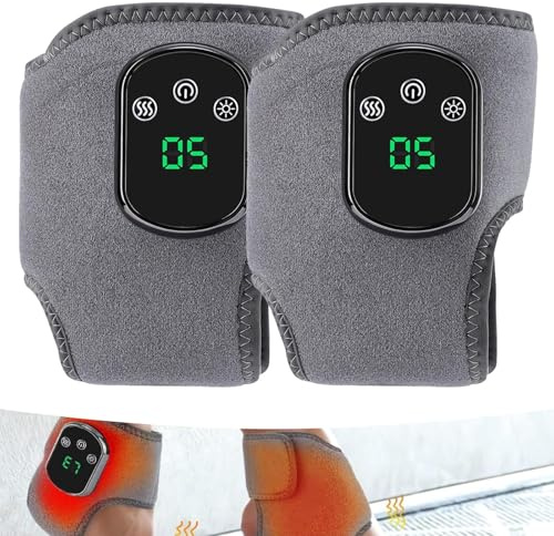 Foot Renew Triple Method Massager, Portable Renew Massager, Foot Device, Wireless Vibrating Heating Pad Wrap, Portable for Left or Right (2Pcs)