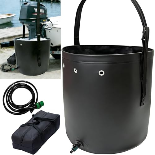 FEIJAZUM Outboard Motor Flushing Bag for Outboard Flushing on Land, 27.6'' x 27.6'' x 30'', Outboard Engines Flushing Bag Suitable for Under 350HP Outboards (0-350HP Outboard Motor)