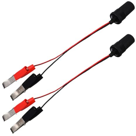 CVUTOVO 2 Stück Zigarettenanzünder Adapter mit Robustem Kunststoff und Metall Leitfähigkeit und Schadenresistenz Geeignet für Große Fahrzeuge und Verschiedene Autobatterien