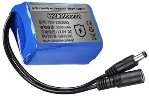 MUBOYI 12V 1800mAh Rechargeable 18650 Battery Pack With DC Connector