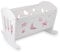 Gamez Galore White Solid Doll's Rocking Cradle Crib Bed
