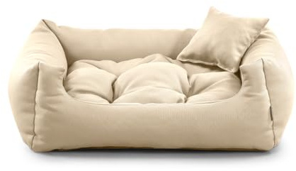 Gutekissen® Stoff Hundebett Hundeliege Hundekissen Hundeliege Hundeliege Hundeliege - Langlebige Materialien und hohe Qualität NEO (3XL - 130x110, Beige)