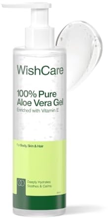 WishCare Pure & Natural Aloe Vera Gel - Mehrzweck-Schönheitsgel für Haut und Haar, 200 ml
