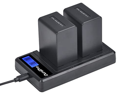 DuraPro 2Pcs 7.2V 3900mAh NP-FV100 Battery + LCD USB Charger for Sony NP-FV100 NP-FV70 Batteries; Sony DCR-SR15 SR21 SX15 SX21 SX44 SX45 SX63 SX65 SX83 SX85 HDR-CX105 CX110 CX115 CX130 CX150 CX155