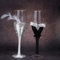 Calici da vino personalizzati da 200 ml, realizzati a mano, per sposi e sposi, per brindisi, regali di nozze, bomboniere, regali di coppia, decorazioni per matrimoni (bianco e nero)