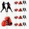 AK Giftshop Boxing Gloves Happy Birthday Party Food Cupcakes Picks Decorations Toppers (Pack of 14)