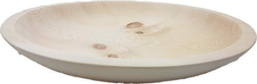 Pezzo D'oro Zirbeschale handgedrechselt flach,aus Österreich, 35 cm Zirbenholz, Osterschale