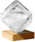 Gereton Storm Glass Wettervorhersage, Crystal Water Cube Wetterstation Cloud Mit Holzsockel, Wettervorhersage Flasche Kreatives Desktop-Glas- Für