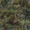 Stoff Meterware Hirsch im Nationalpark Gobelin- 1 Meter, strapazierfähig, Wald, Bäume, Hirsch, Deko