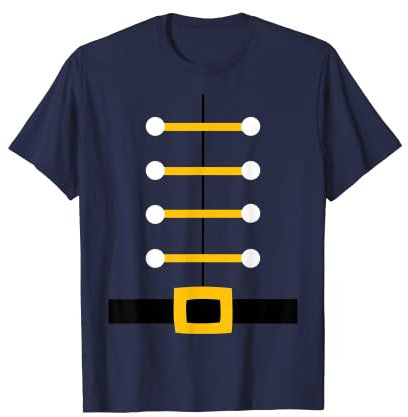 Nutcracker Costume Toy Soldier Easy Dress Up Uniform Plain T-Shirt