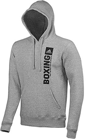 adidas Unisex Community Vertical Hoody Boxing Kapuzenpullover, Grau/Schwarz, XXL