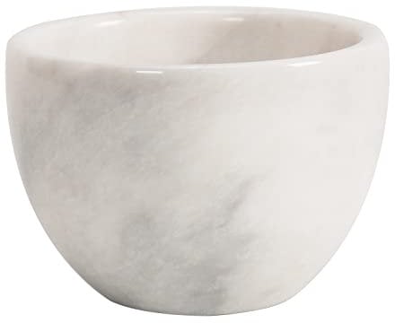 Radicaln Bol de crema de afeitar de mármol blanco, hecho a mano, accesorio de baño para crema de afeitar. Ideal para viajes, jabón lavaplatos y jabón de hombres. Suministros para barberos
