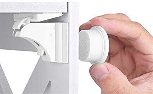 Tür-Hardware-Schlösser 3 + 12er Magnetische Kindersicherung Baby-Sicherheitsschloss-Baby-Schutzschrank Türschloss Schublade Locker Sicherheit Invisible Verschluss (Color : 3keys12locks)