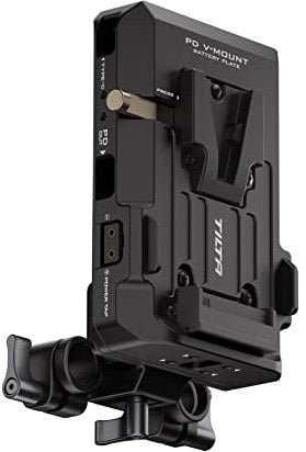 TILTA TA-BTP3-V-B Smart V Mount Battery Plate Type-C 5V USB-C PD 60W Power Supply Out Put D-Tap 14.8 W per A7S III A7M4 GH6 BMPCC 6K PRO R5C X-H2S Camera (batteria non inclusa)