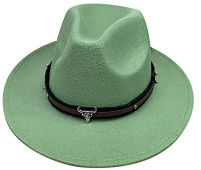 Orbgons Modische Fedora Fedoras Männer breit für Frauen Kleid Hut Frauen und Hüte Baseballmützen Hüte Cowboy B 5000 (Q, M)