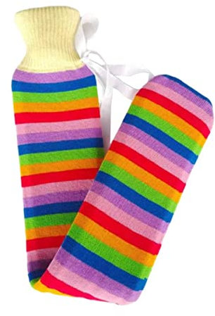 CTLH20 2L Long Hot Water Bottle Cartoon Plush Water Injection Hand Warmer Jacket Rubber Hot Water Bags Belt Pattern 4