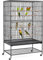 Yaheetech Grande Cage Oiseau sur Pied Volière Canaries Perroquet Grosses Perruches Cacatoès Ara Cage à Oiseaux sur roulettes 2 Étages avec Support 93,5×56,5×153 cm