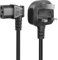 GELRHONR UK 90 Degree C13 Power Cable,250V 10A 3 Pin Mains to Left Angle IEC AC Power Cord for Computer,Monitor,TV, Kettle lead 1.5M Black