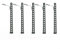 5Stk. Modellbahn Lichter Gitter Mast Licht, Spur H0 1:87 Licht Layout LED Lampe