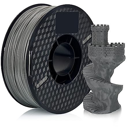 kingroon 3D Printer Filament PLA 3D-Druckerfilament,… (Polymilchsäure, Graue Bauchmuskeln)
