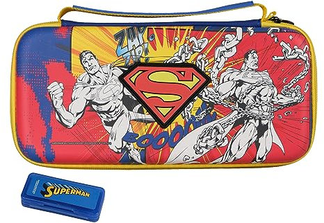 FRTEC – Trage- und Aufbewahrungstasche, offiziell von DC lizenziert, Premium-Tasche für Nintendo Switch, OLED und Lite (Superman)