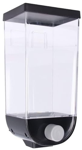 HERCHR Distributeur De Nourriture Sèche, 1/1.5L Distributeur De Poudre à Lessive Distributeur De Céréales Mural Distributeur De Riz Distributeur De Grain Conteneurs De Stockage(1.5L)