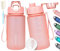 AOHAN Gourde de 600 ml, sans BPA, pour le sport, les boissons gazeuses, anti-fuite, avec filtre, pour vélo, fitness, randonnée et école