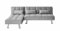 EASYMOBEL Sofá Cama Chaise Longue Noelia XS, 200x149cm - Funcionalidad y Estilo, Gris Terciopelo
