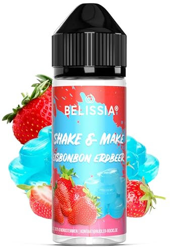 Belissia Shake and Make - Eisbonbon-Erdbeer - Hochdosiertes Lebensmittel Aroma 10ml mit praktischer Schüttelflasche zum mischen. Für Lebensmittel, Kochen, Backen, Hobby, Raumerfrischung uvm.