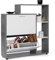 IDMarket - Schuhschrank KLARK in Beton-Optik, 2 Türen, weiß, mit Ablage