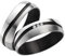 Blue Moon Diamonds Paar 925 Silberringe und Carbon Eheringe Hochzeitsringe Verlobungsringe Trauringe Partnerringe, Sterlingsilber