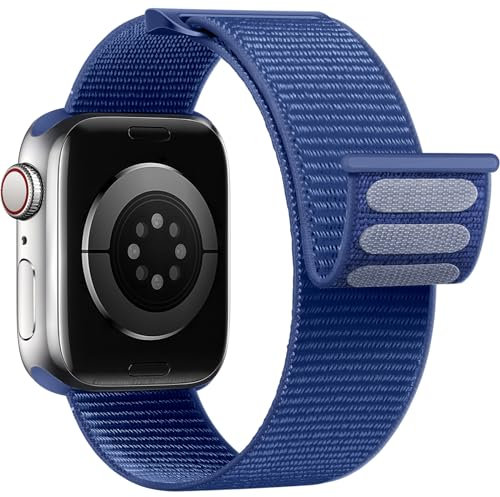 Yoohoo Correas de nailon compatibles con correas de Apple Watch de 44 mm, 45 mm, 46 mm, 49 mm, 42 mm (Series 3/2/1) para mujeres y hombres, correas de repuesto de nailon suave mejoradas para iWatch