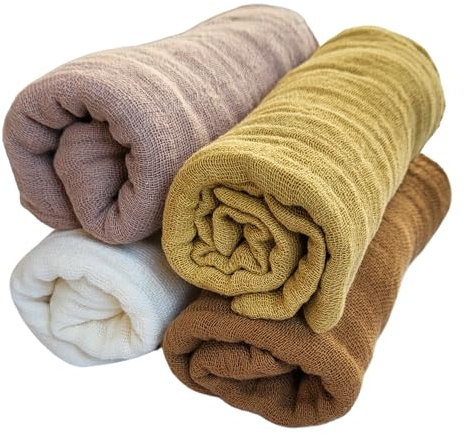 Pippi Mulltücher 4er Pack Spucktücher Biobaumwolle Organic (Sand Dune)
