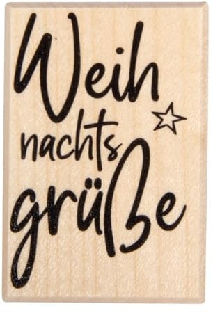 Rayher Stempel Weihnachtsgrüße, 4x6cm, 29269000