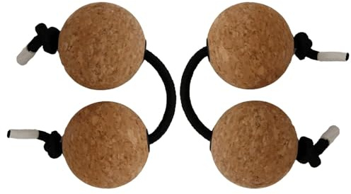 Shaker Kashaka, 2 paia di sfere in sughero, strumento ritmico Kashaka, strumento musicale classico africano per principianti, strumento a percussione per karaoke, matrimoni