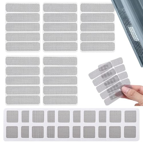 10er-Pack Fliegengitter-Reparaturband, Fliegengitter-Klebeband, starkes selbstklebendes Fiberglas-Mückenschutzmittel, Insektenschutz-Fenster-Reparatur-Netz-Reparaturband