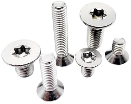 Aqxyhjk 5/10/50 Stück M3 304 A2-70 Edelstahl GB2673 Sechslappen-Torx-Senkkopfschraube(8mm)
