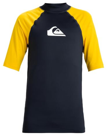Quiksilver Jungen Everyday UPF50 SS Youth T-Shirt, Dark Navy/SOLAR Power, 12