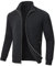 Huayuzh Jacke Herren übergangsjacke Winter Karierten Jacquard Alltag Freizeit Leicht Jacken mit Reißverschlusstasche Schwarz 3XL