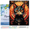 Figured'Art Peinture par Numéro Adulte avec Cadre Chat noir Art Déco - Activité Manuelle Kit de Loisir Créatif DIY Numéro d'Art Complet - 40x50cm toile tendue sur châssis