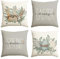 Artoid Mode Eukalyptus Blätter Kaninchen Ostereier Ostern Kissenbezüge 4er Set, 40x40 cm Frühling Happy Easter Zierkissenbezug Couch Wohnzimmer Deko